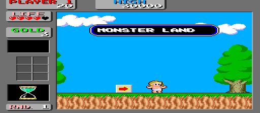 Wonder Boy in Monster Land (English bootleg) Screenshot 1